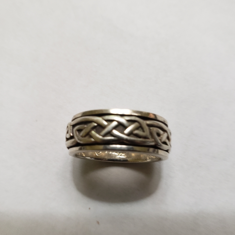 Sterling silver celtic spinner ring peter stone